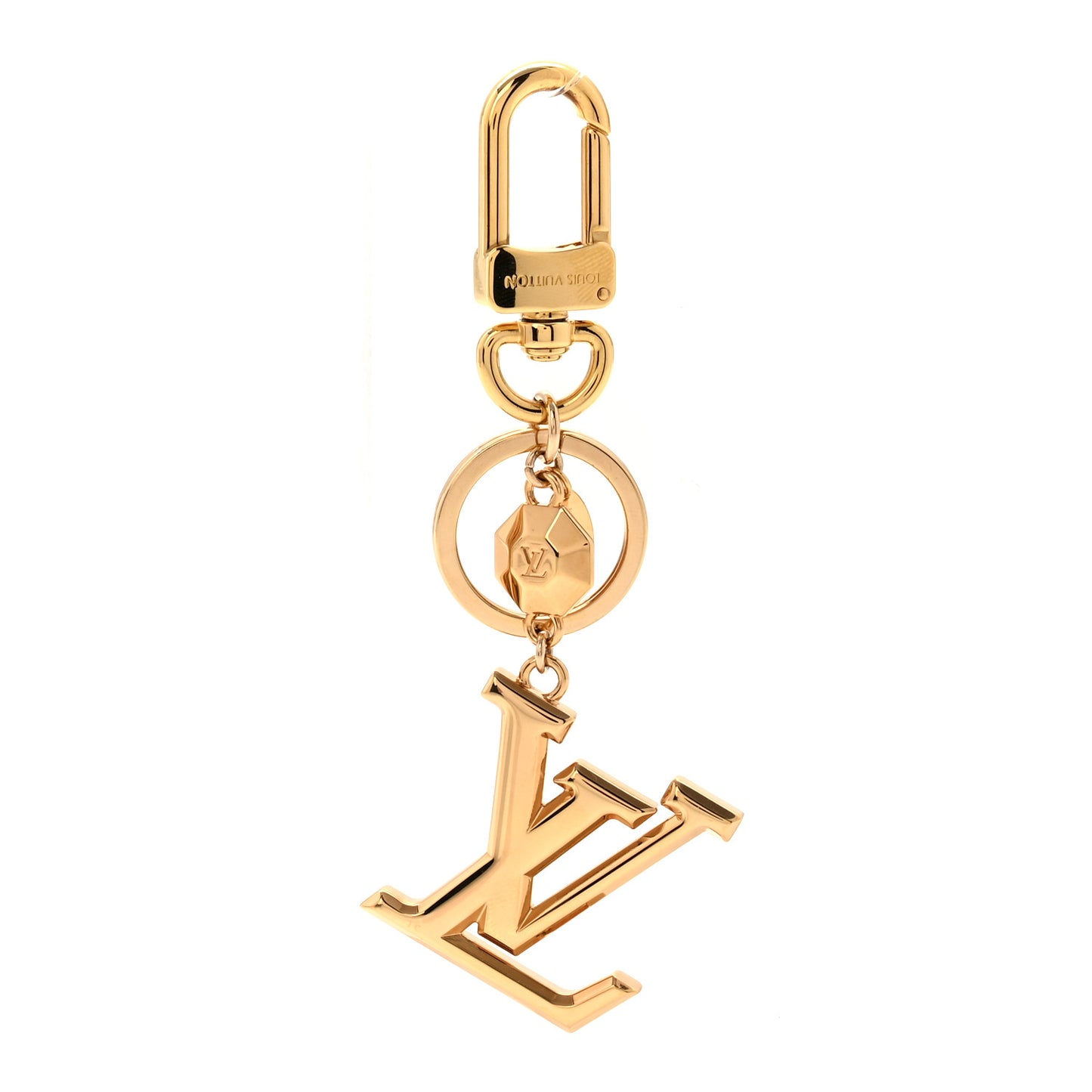 LV Facettes Bag Charm Key Holder Gold