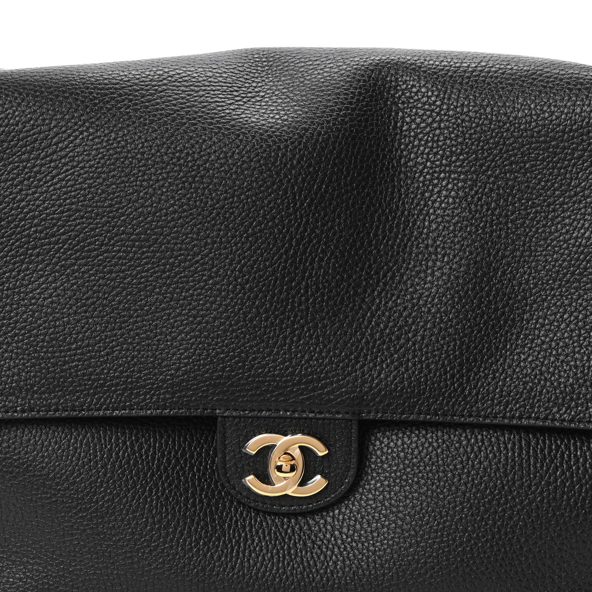 Grained Calfskin Souplissimo Maxi Flap Black