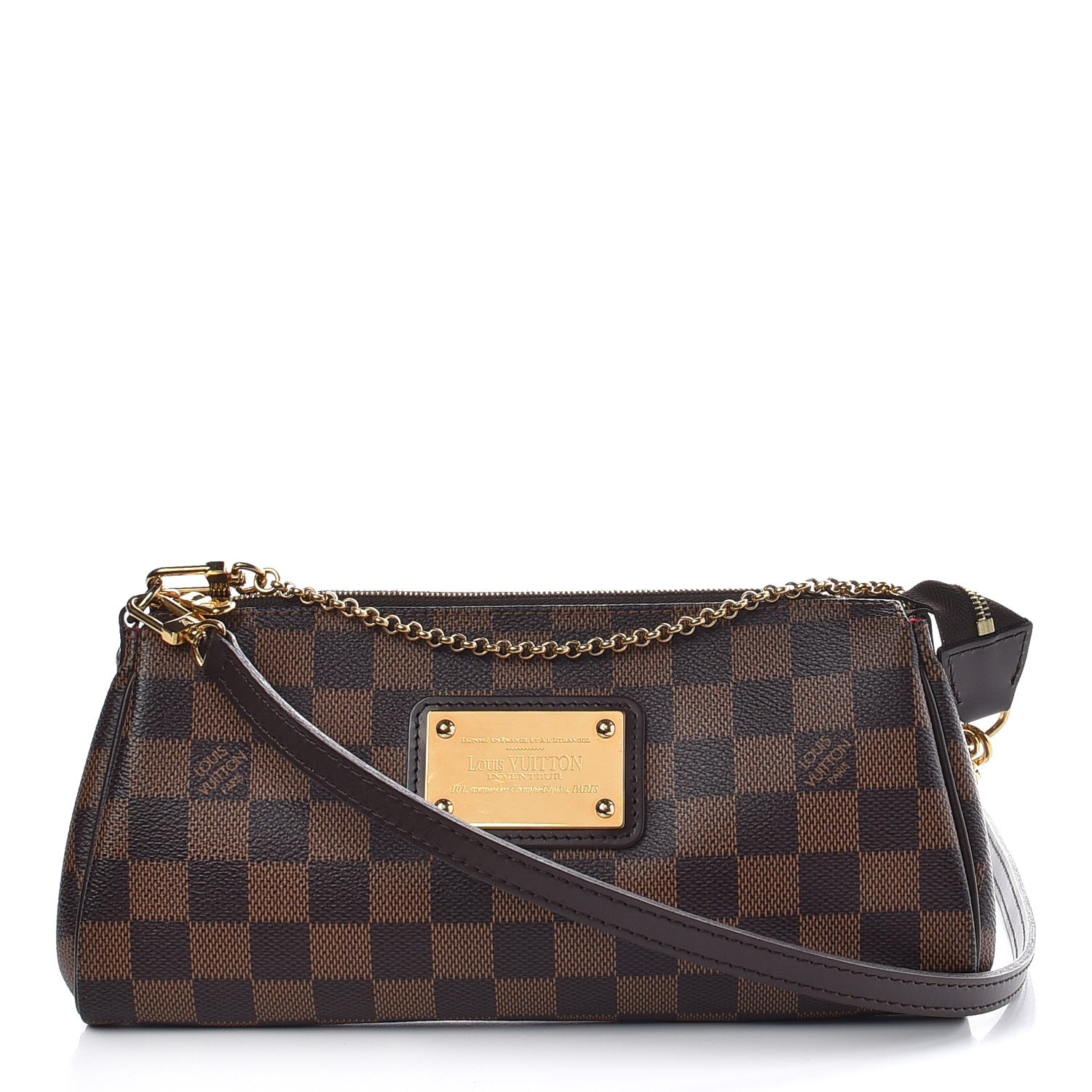 Louis Vuitton Damier Ebene Eva Clutch 1 of 7