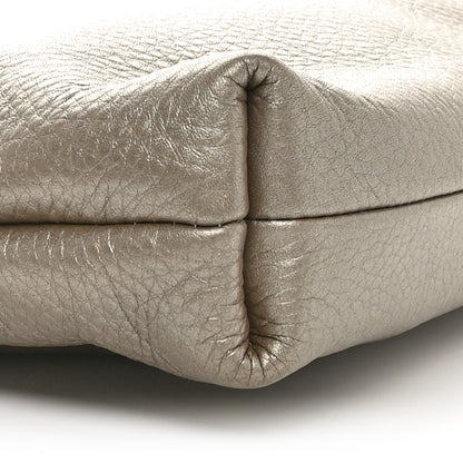 Gucci Metallic Pebbled Calfskin Tassel Clutch Pewter 9 of 10
