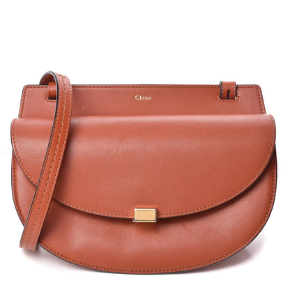 Chloe Calfskin Mini Georgia Crossbody Bag Whiskey 1 of 12
