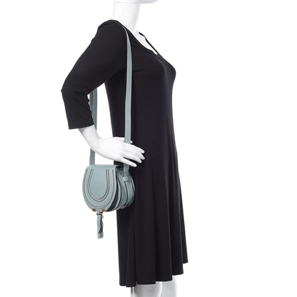 Chloe Calfskin Mini Marcie Round Crossbody Bag Faded Blue 2 of 9