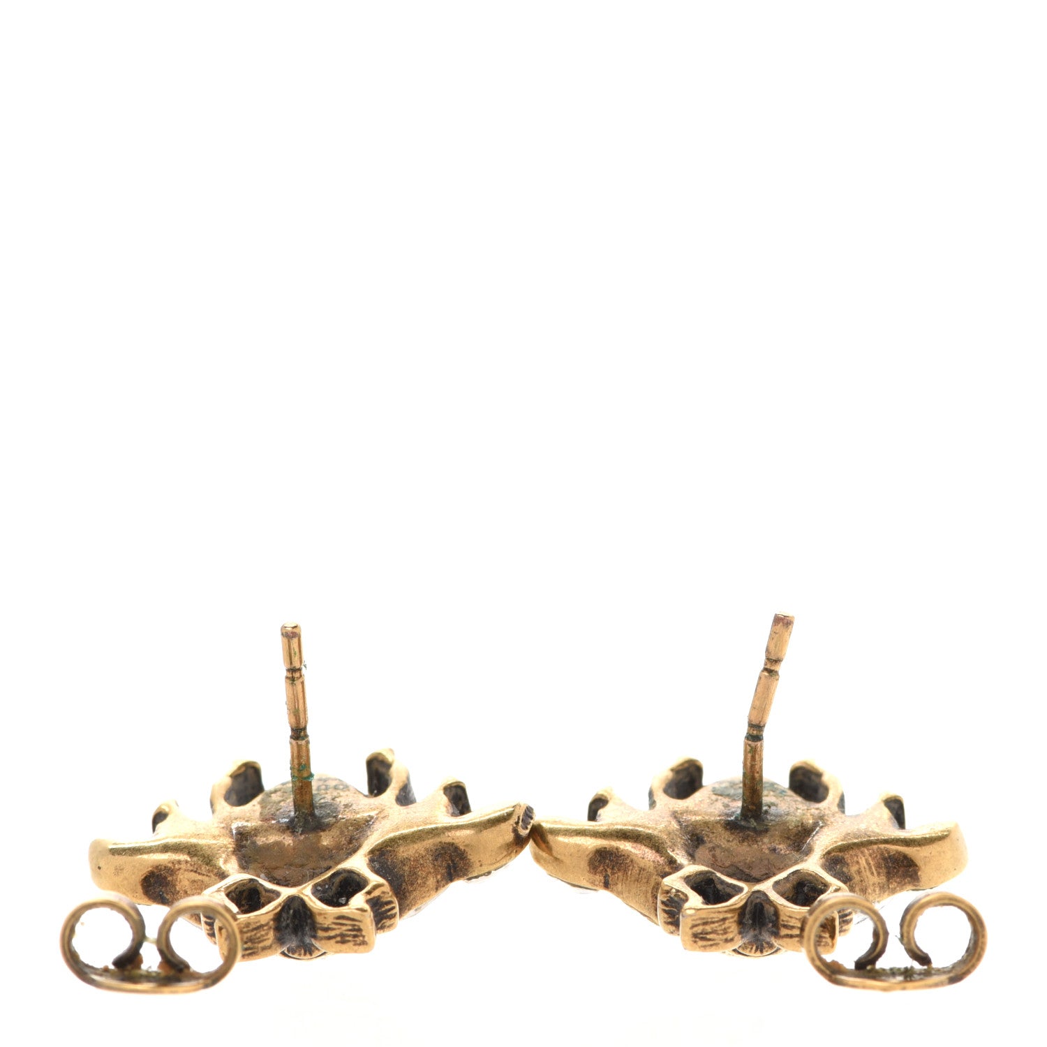 Gucci Crystal Pearl GG Bee Earrings Gold 3 of 5