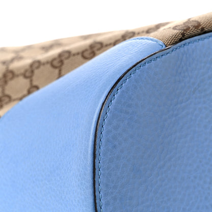 Gucci GG Monogram Calfskin Bucket Bag Blue 7 of 22