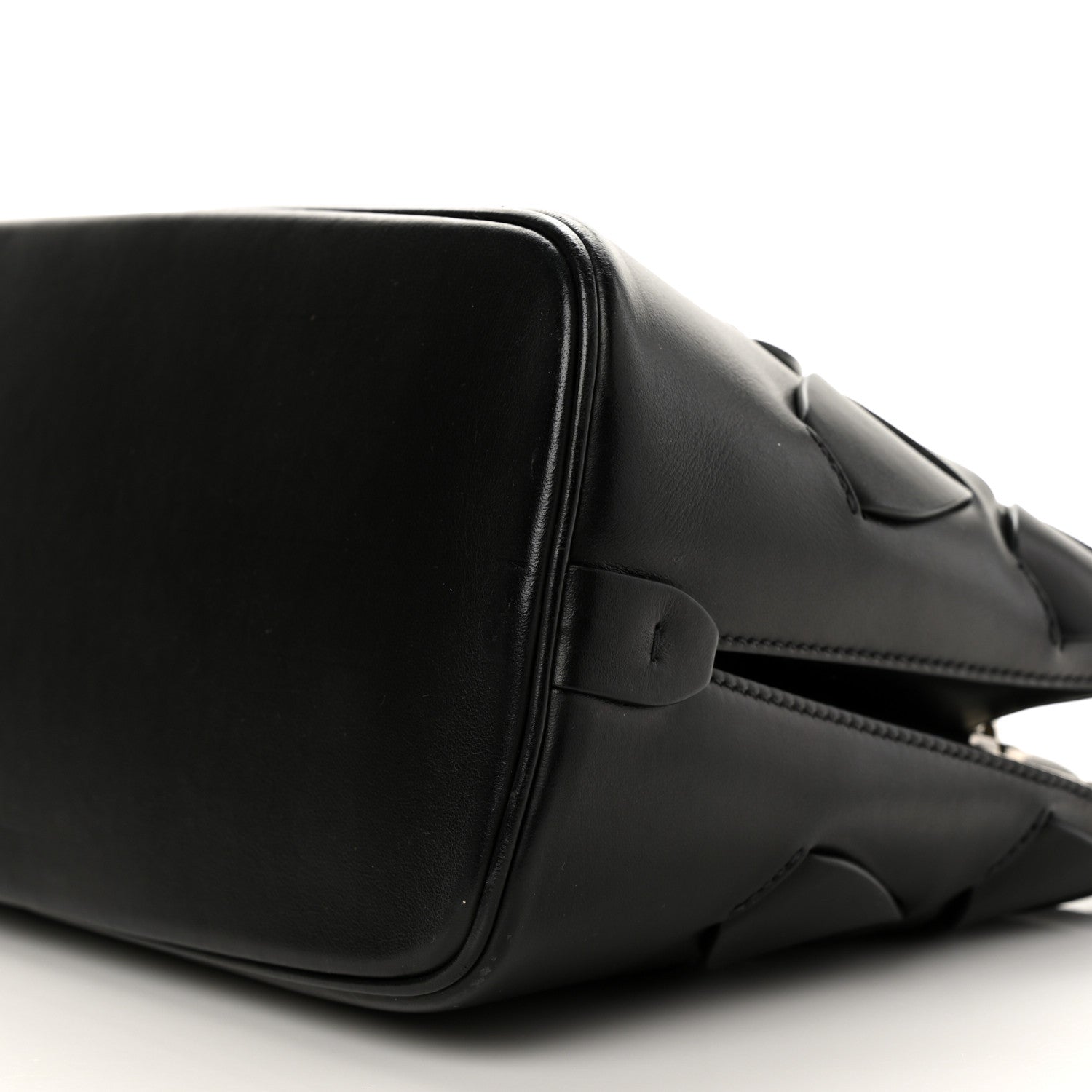 Prada Vitello Intreccio Tress Handbag Black 8 of 10