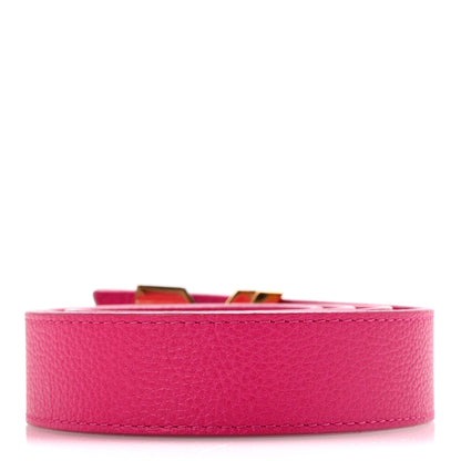 Louis Vuitton Taurillon Calfskin Essential V 30mm Belt 80 32 Fuchsia 2 of 9