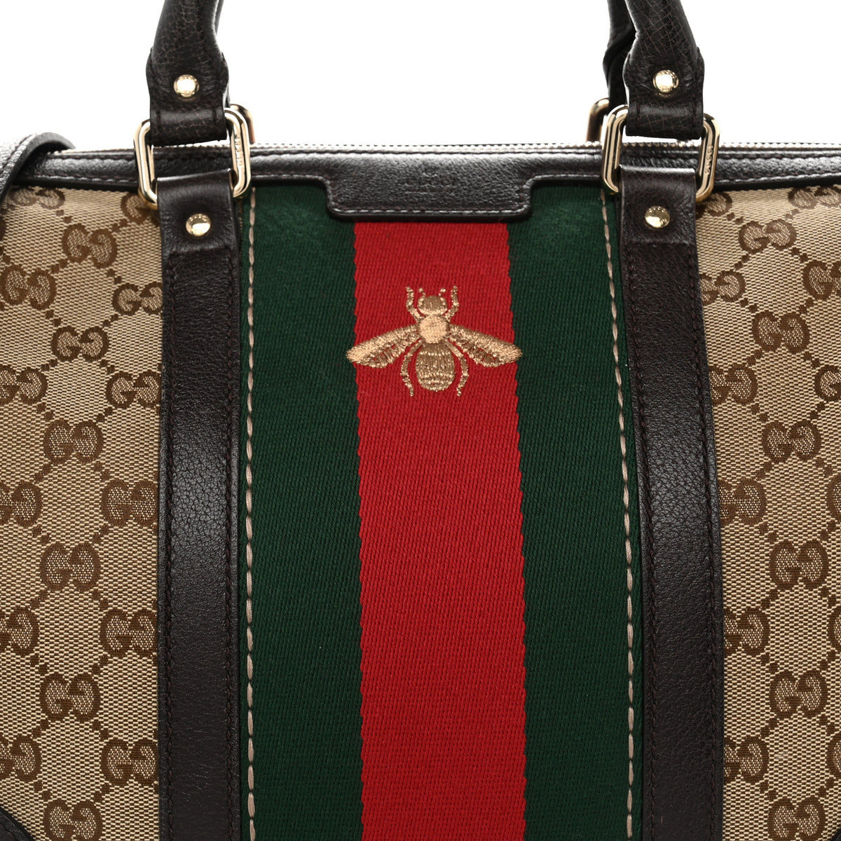 Monogram Vintage Web Medium Webby Bee Boston Dark Brown