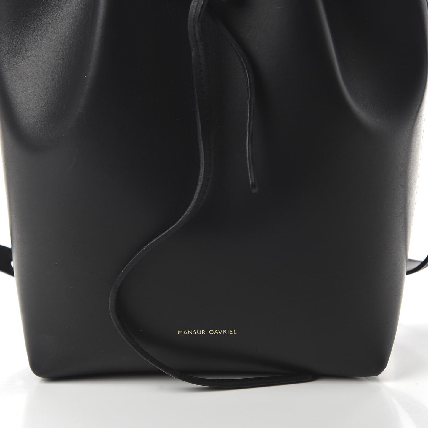 Calfskin Mini Bucket Bag Black Flamma