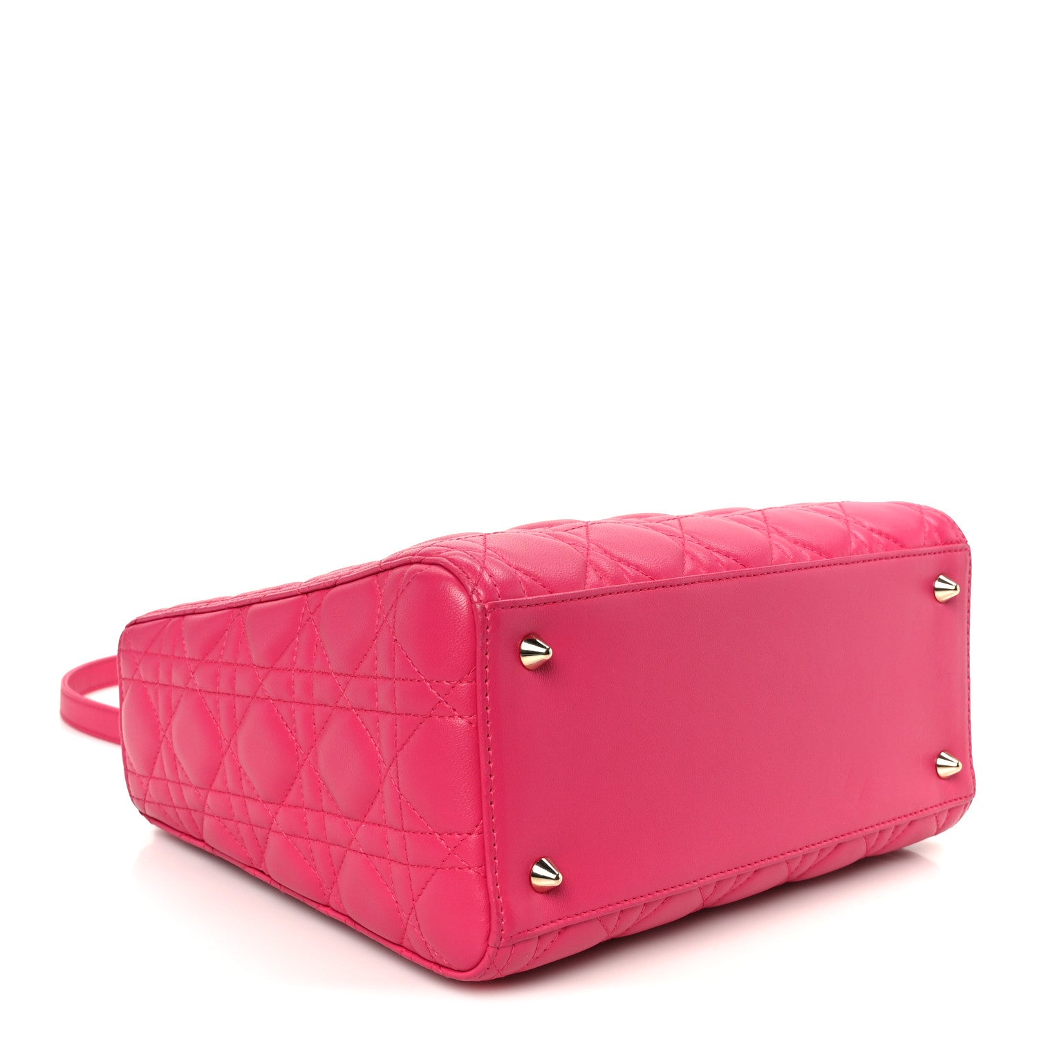 Christian Dior Lambskin Cannage Medium Lady Dior Fuchsia 4 of 10