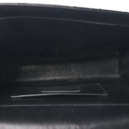 Saint Laurent Calfskin Matelasse Chevron Medium Monogram Satchel Black 5 of 10