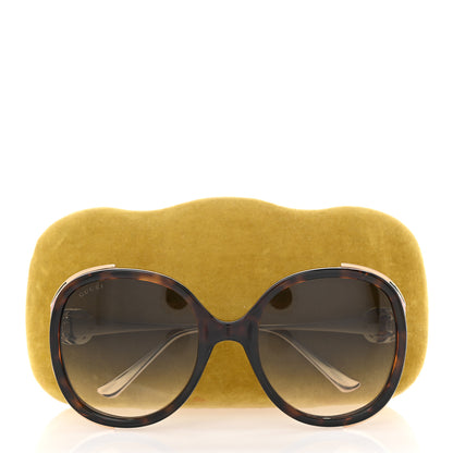Gucci Acetate Round Frame Injected GG0226SK Sunglasses Tortoise 9 of 9
