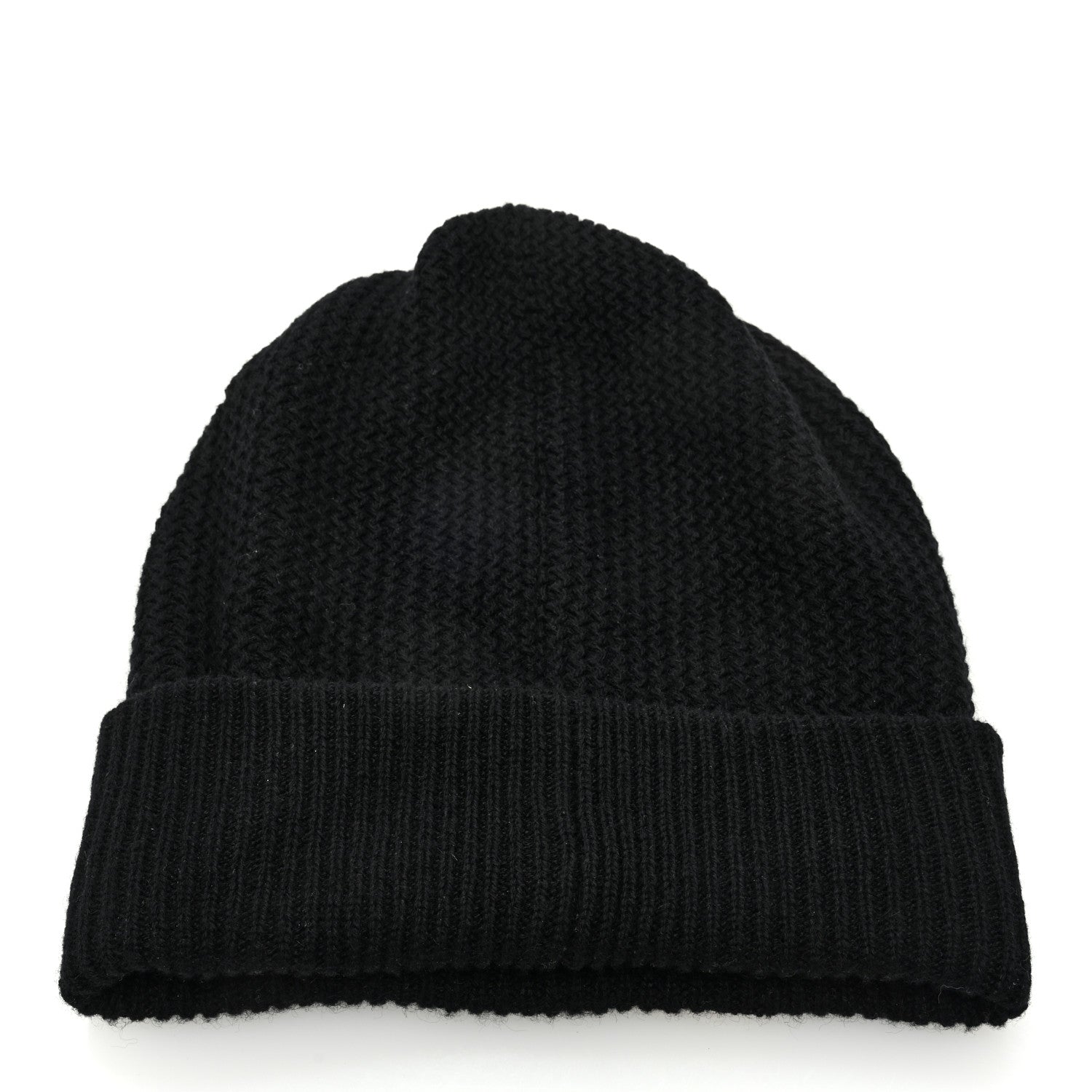 Chanel Cashmere Sequin Logo Beanie Hat Black Gold 3 of 5