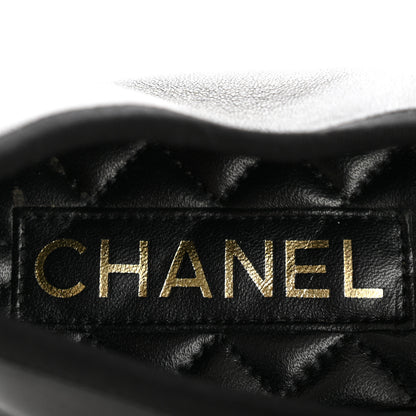 Chanel Lambskin Cap Toe CC Mary Jane Flats 36.5 Black 8 of 11