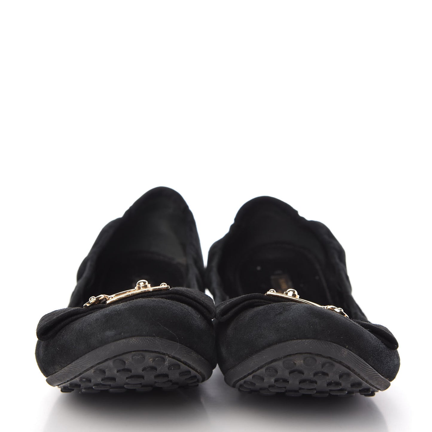 Suede S-Lock Ballerina Flats 37 Black