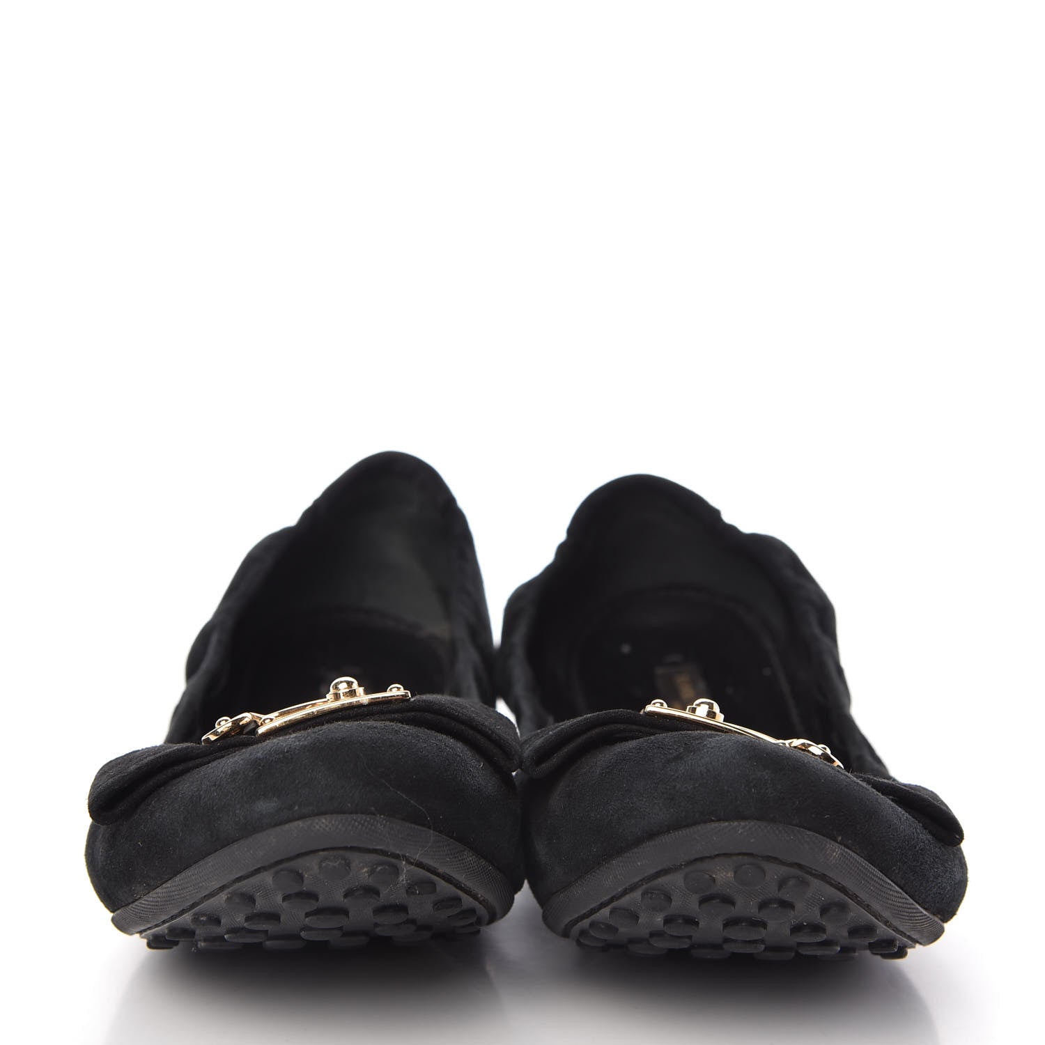 Louis Vuitton Suede S-Lock Ballerina Flats 37 Black 2 of 9