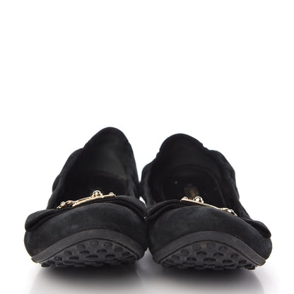 Louis Vuitton Suede S-Lock Ballerina Flats 37 Black 2 of 9