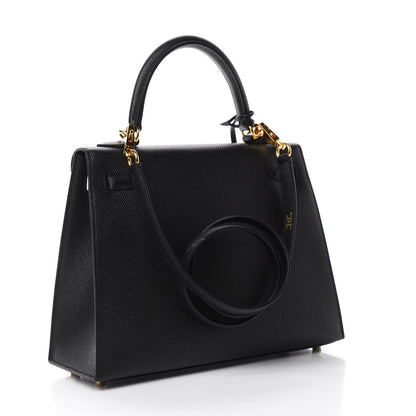 Hermes Epsom Kelly Sellier 25 Black 3 of 14