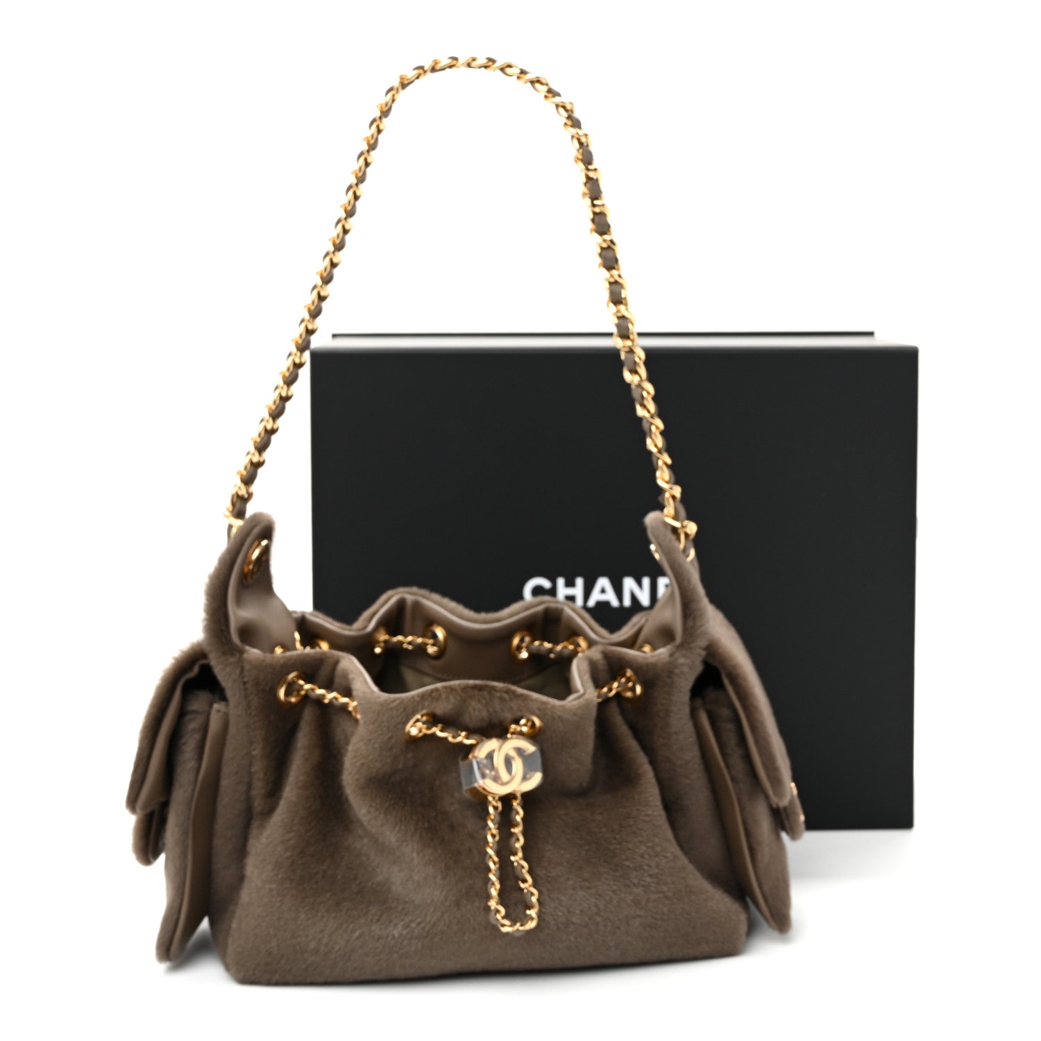 Chanel Pony Hair Mini Chanel 25 Handbag Dark Khaki 1931725