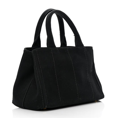 Prada Canapa Small Logo Tote Black 2 of 11