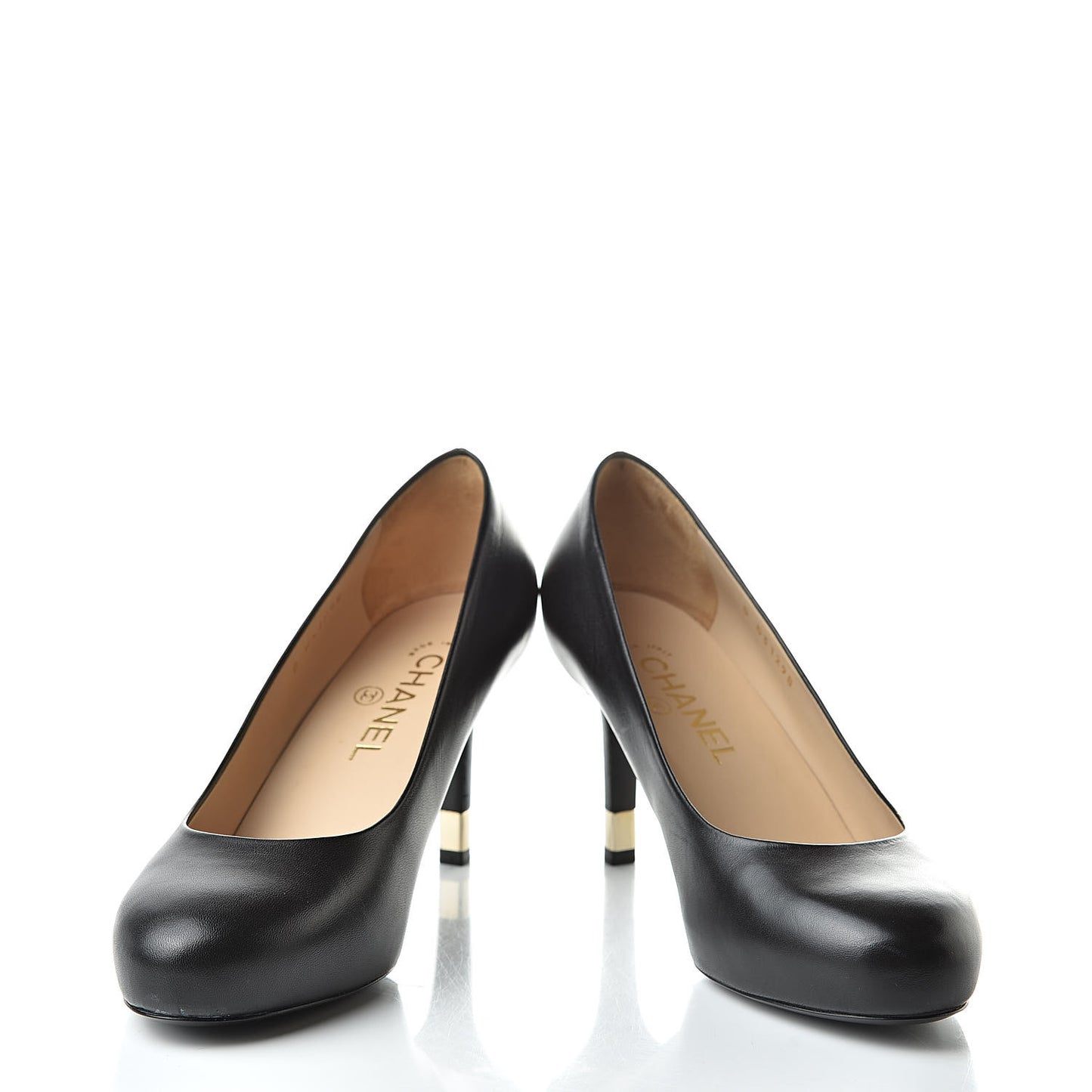 Lambskin CC Pumps 37 Black