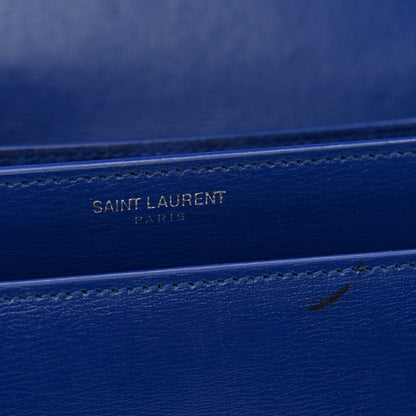 Saint Laurent Calfskin Medium Monogram Sunset Royal Blue 8 of 15