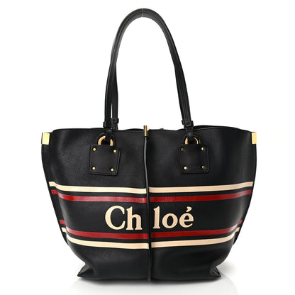 Chloe Smooth Calfskin Medium Vick Tote Full Blue 3 of 10