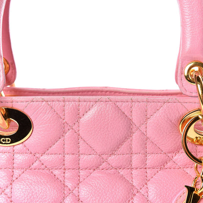 Christian Dior Grained Calfskin Cannage Medium Lady Dior Pink 22 of 29
