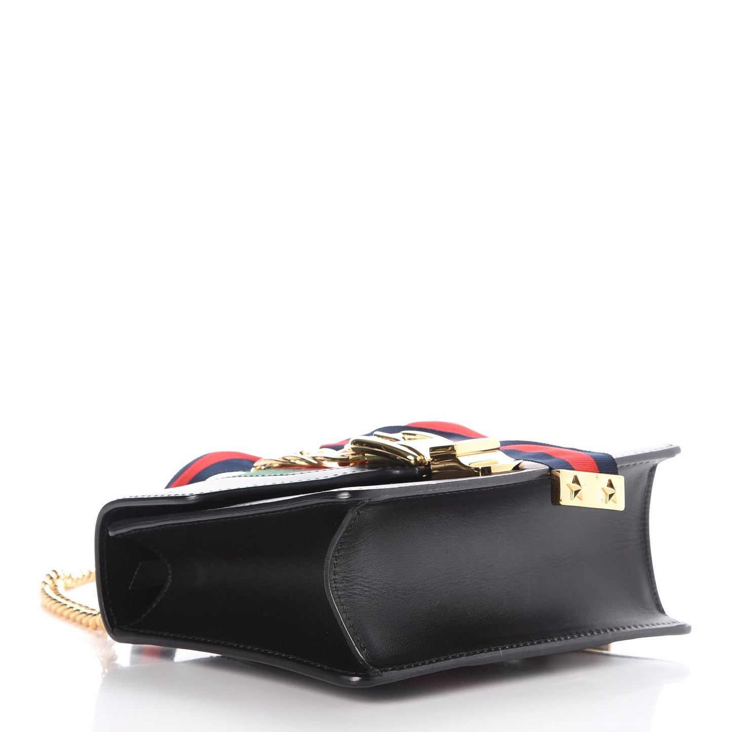 Calfskin Mini Sylvie Chain Shoulder Bag Black