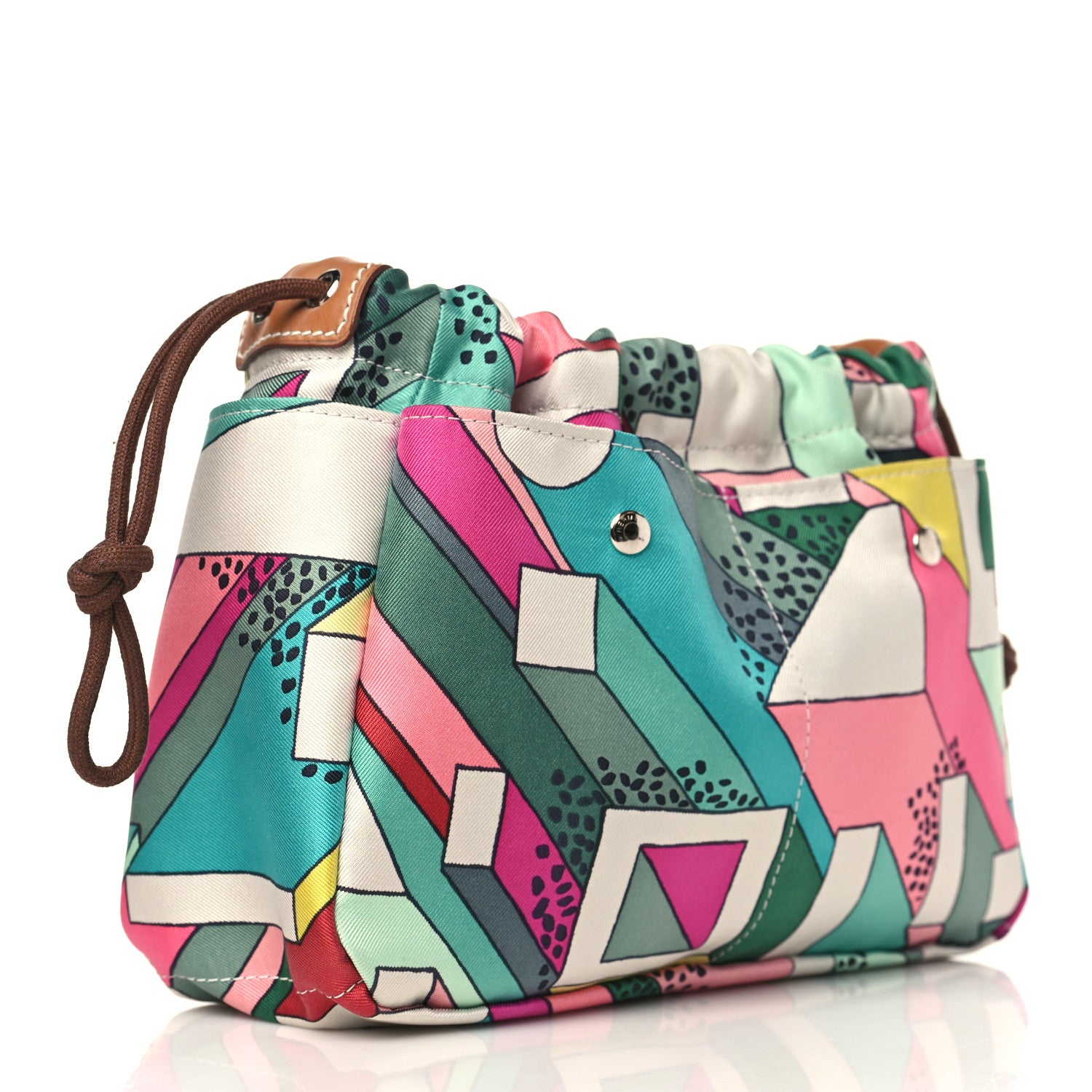 Hermes Silk On A Summer Day Fourbi 20 PM Pouch Tosca Bleu Paon 3 of 10