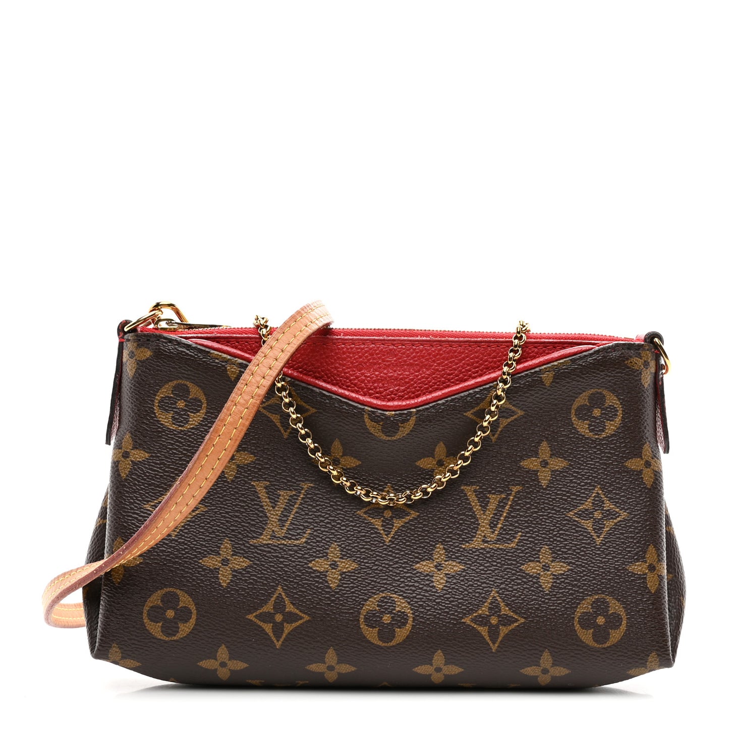 Monogram Pallas Clutch Poppy