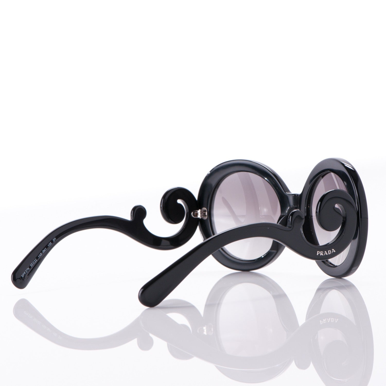 Prada Baroque Sunglasses SPR 27N Black 2 of 9