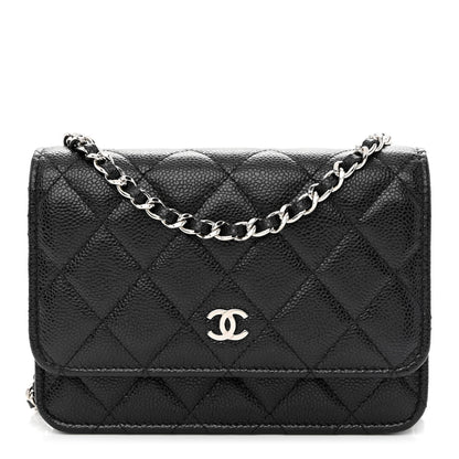 Chanel Caviar Quilted Mini Wallet On Chain WOC Black 1 of 11