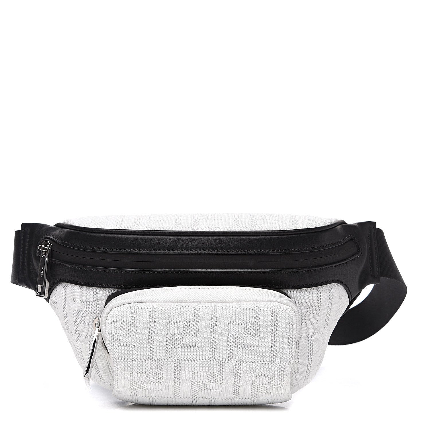 Fendi Neoprene Mesh Vitello Grace FF Pocket Belt Bag White 1 of 8