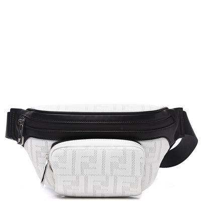 Fendi Neoprene Mesh Vitello Grace FF Pocket Belt Bag White 1 of 8