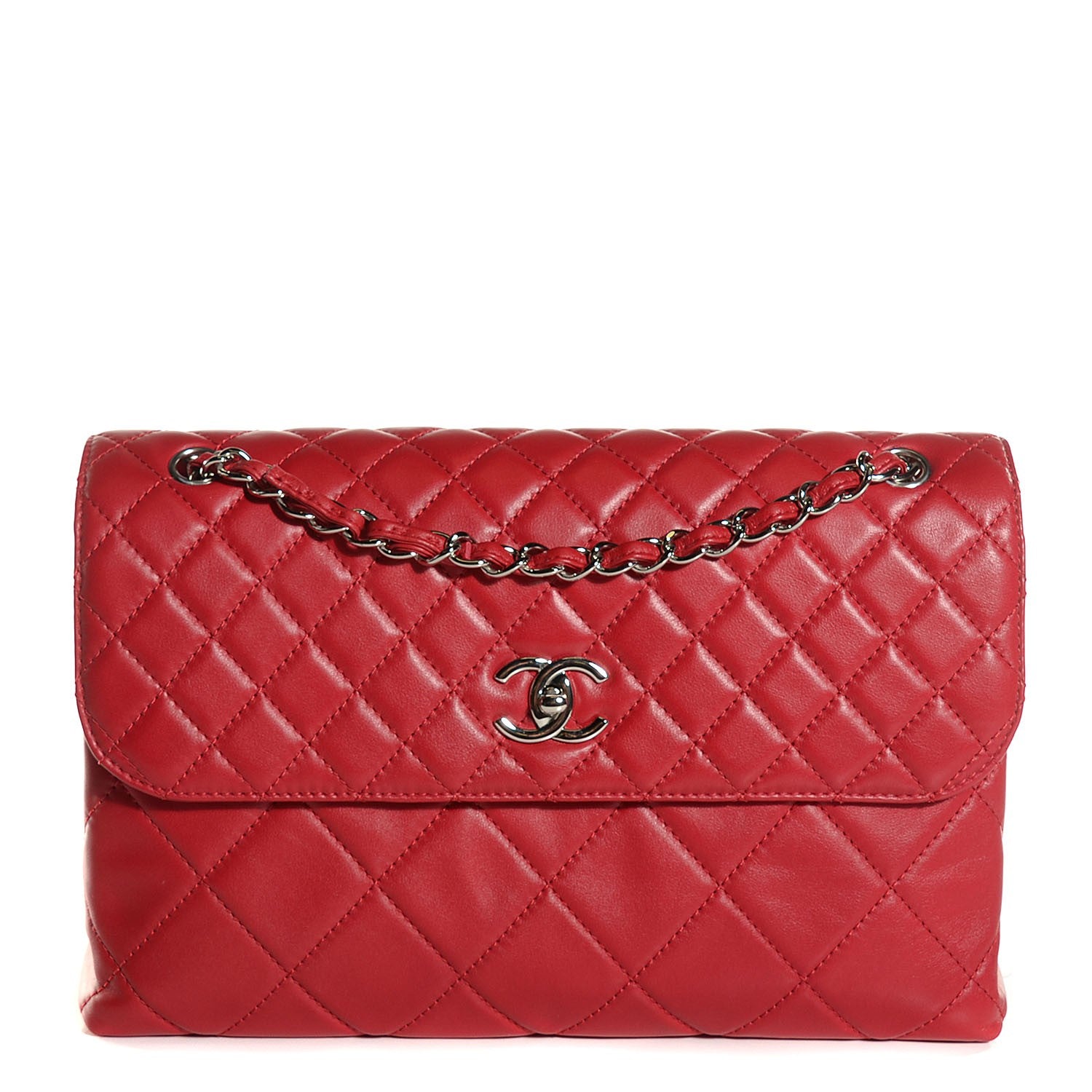 Chanel Calfskin Quilted In The Business Flap Red 1 of 8