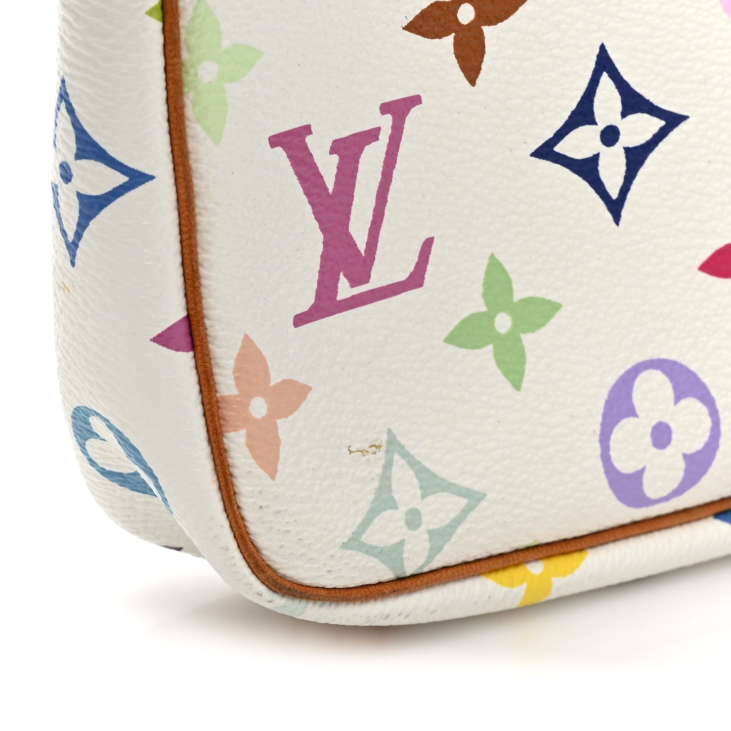 Monogram Multicolor Pochette Accessories White