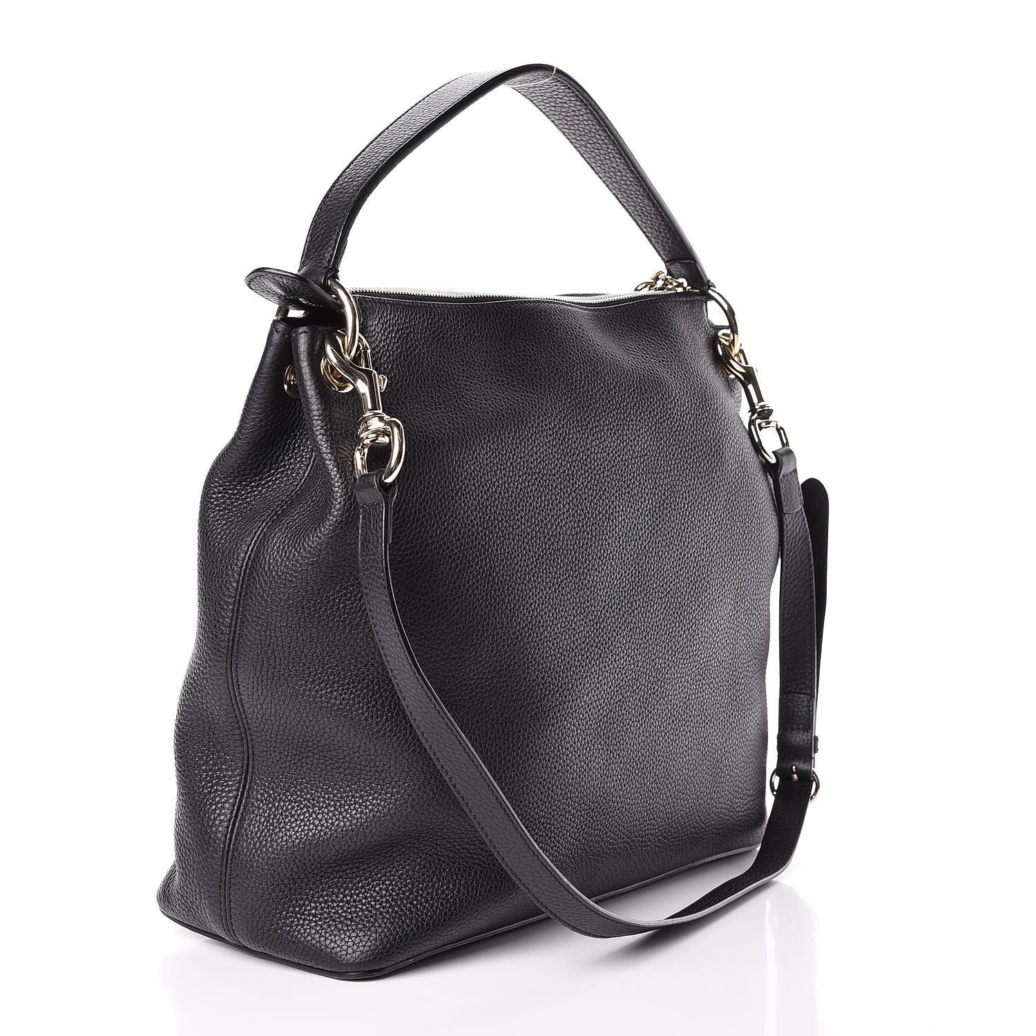 Gucci Pebbled Calfskin Large Soho Hobo Black 4 of 14