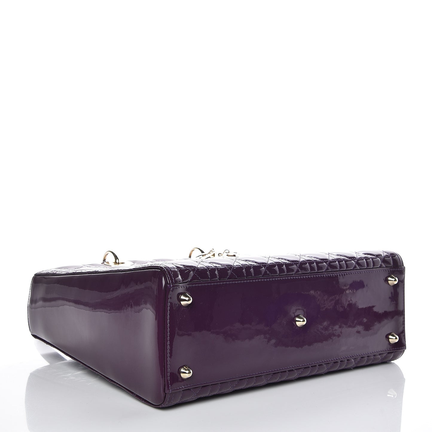 Patent Cannage Large Lady Dior Violet Purple