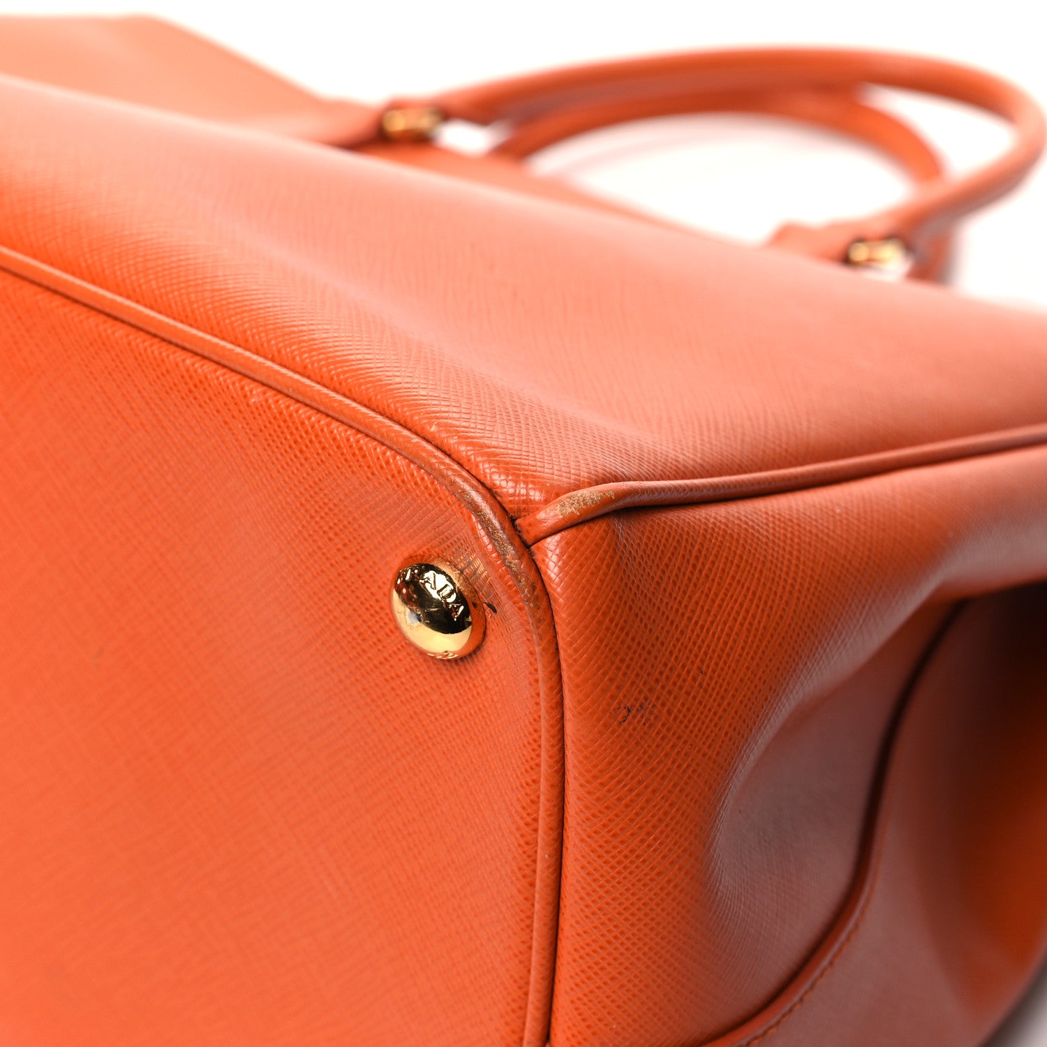 Prada Saffiano Large Galleria Double Zip Tote Papaya 12 of 13