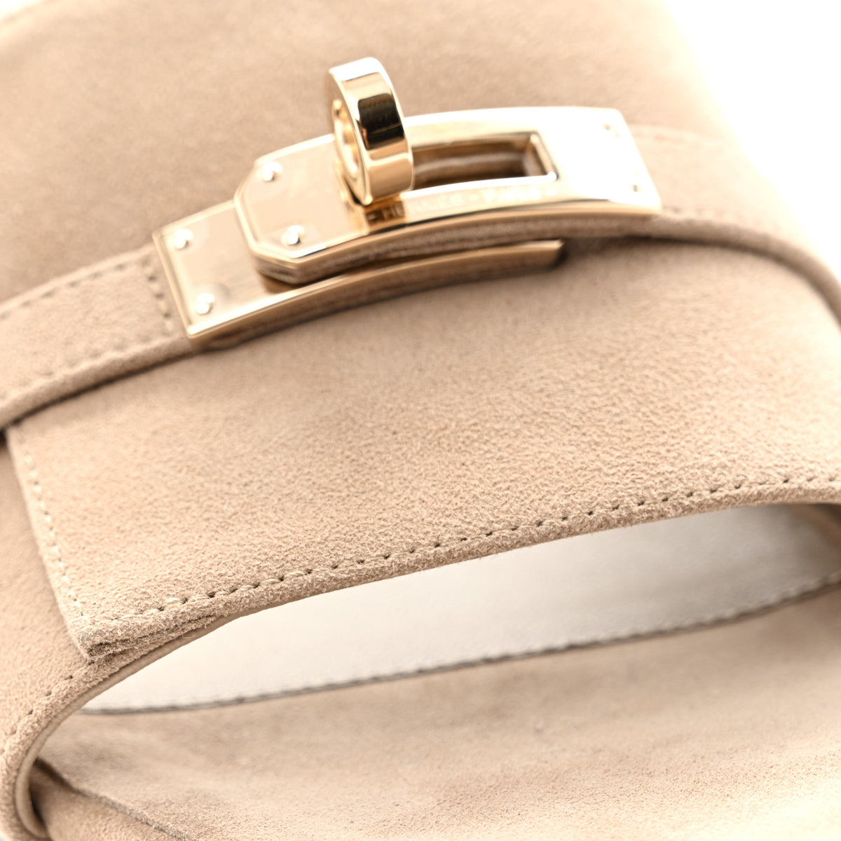 Hermes Suede Goatskin Gigi 50 Sandals 40 Beige Sable 10 of 11