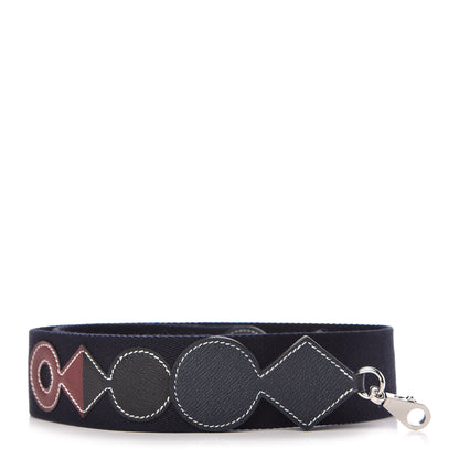Hermes Toile Epsom Shoulder Strap Indigo Black Rouge H 1 of 7