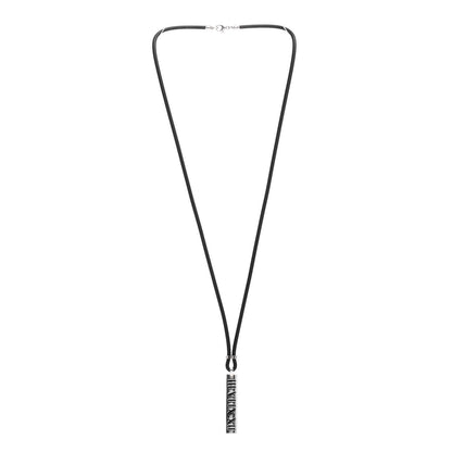 Tiffany Sterling Silver Rubber Atlas Bar Pendant Necklace 2 of 5