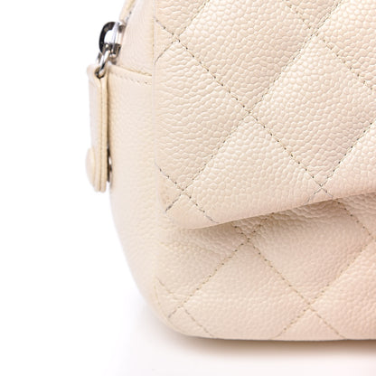 Chanel Caviar Quilted Medium Easy Flap Dark White 12 of 18