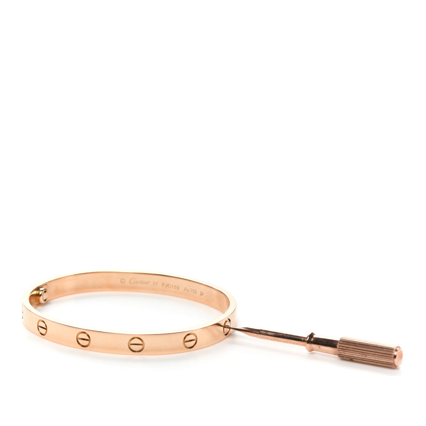 18K Pink Gold LOVE Bracelet 17