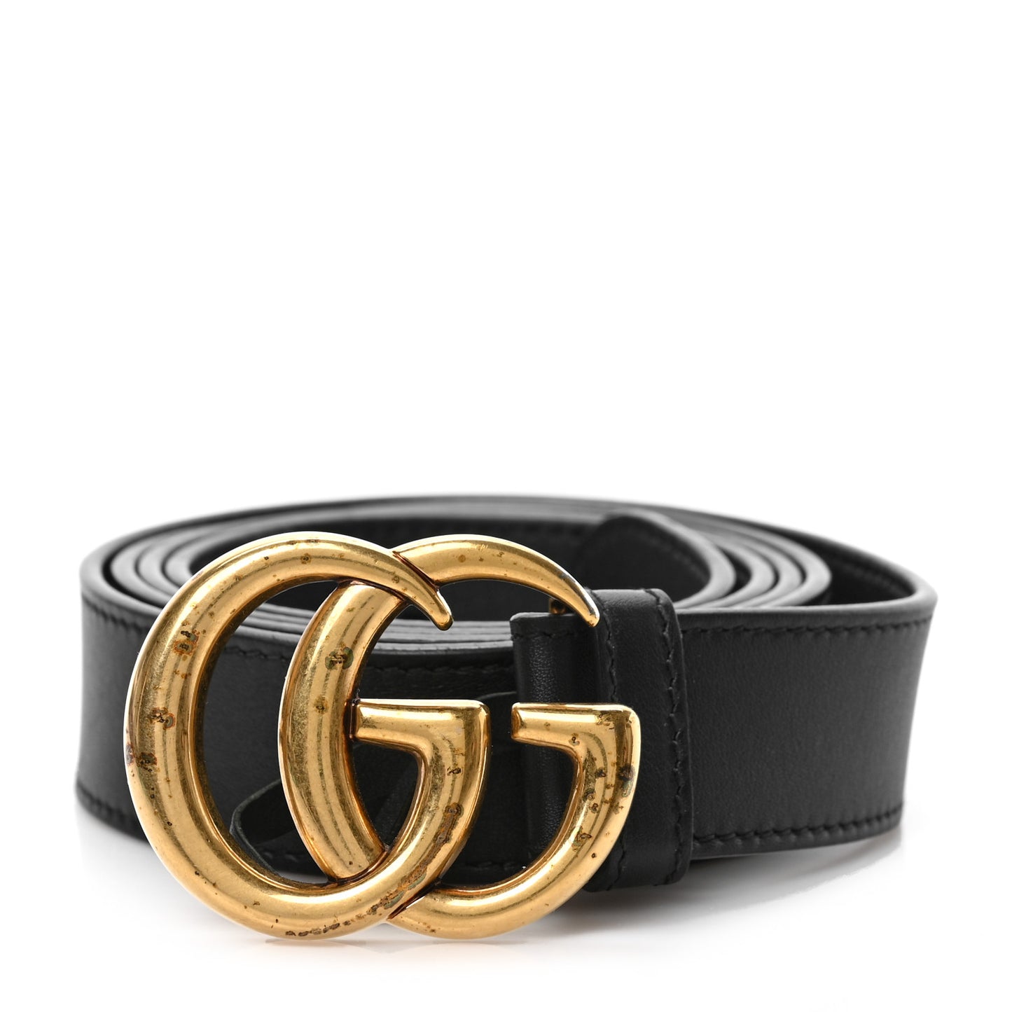 Moon Calfskin Double G 30mm Belt 105 42 Black