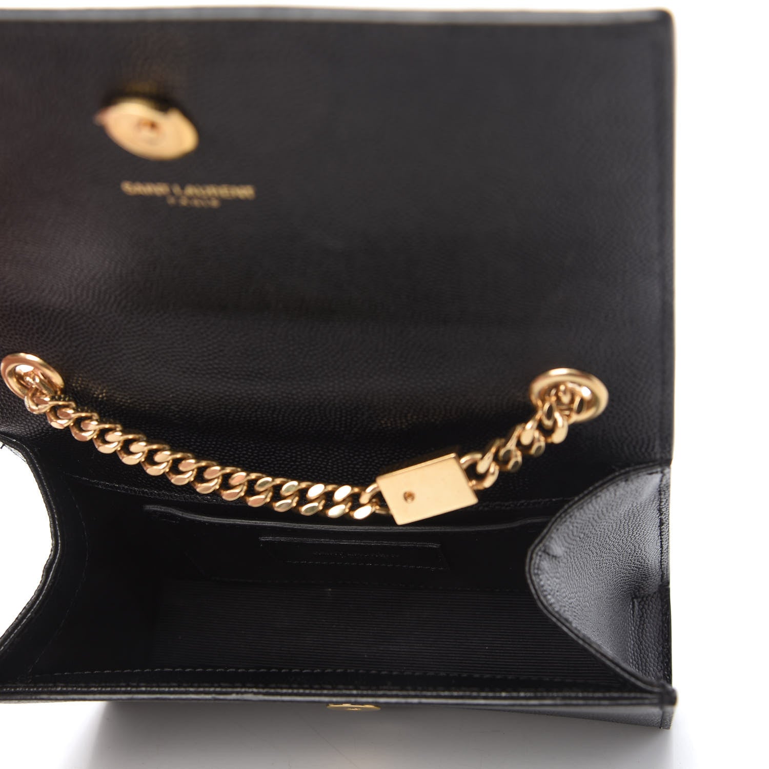 Saint Laurent Grain De Poudre Small Monogram Kate Satchel Black 5 of 9