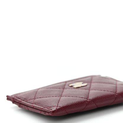 Chanel Caviar Quilted Card Holder Burgundy 8 of 9