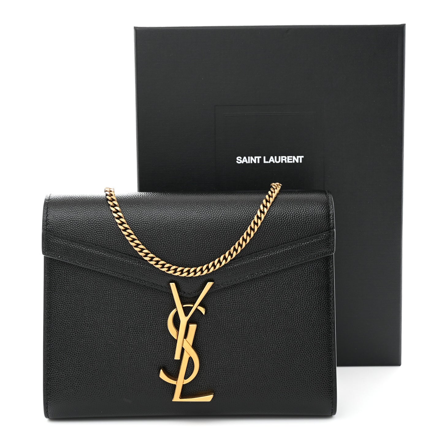 Grain De Poudre Monogram Cassandra Chain Wallet Black