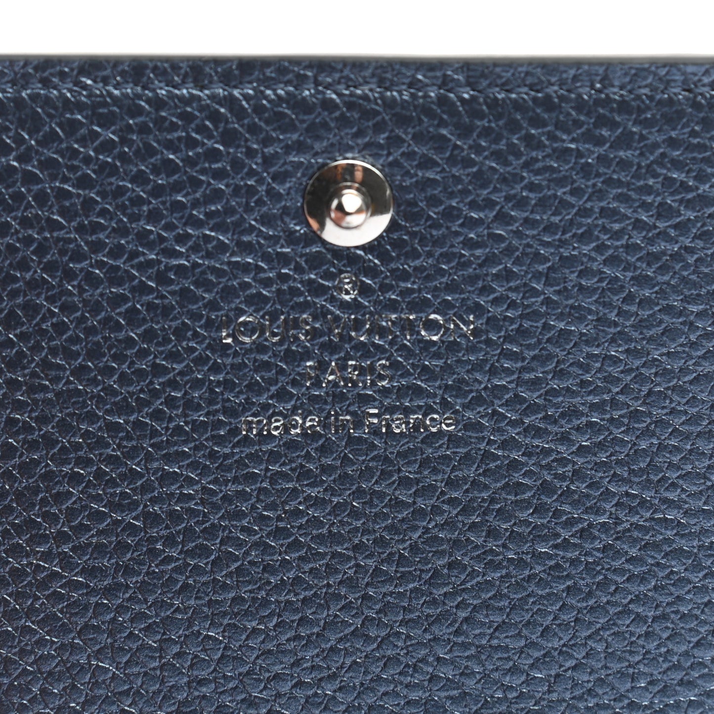 Metallic Monogram Business Card Holder Navy Nacre