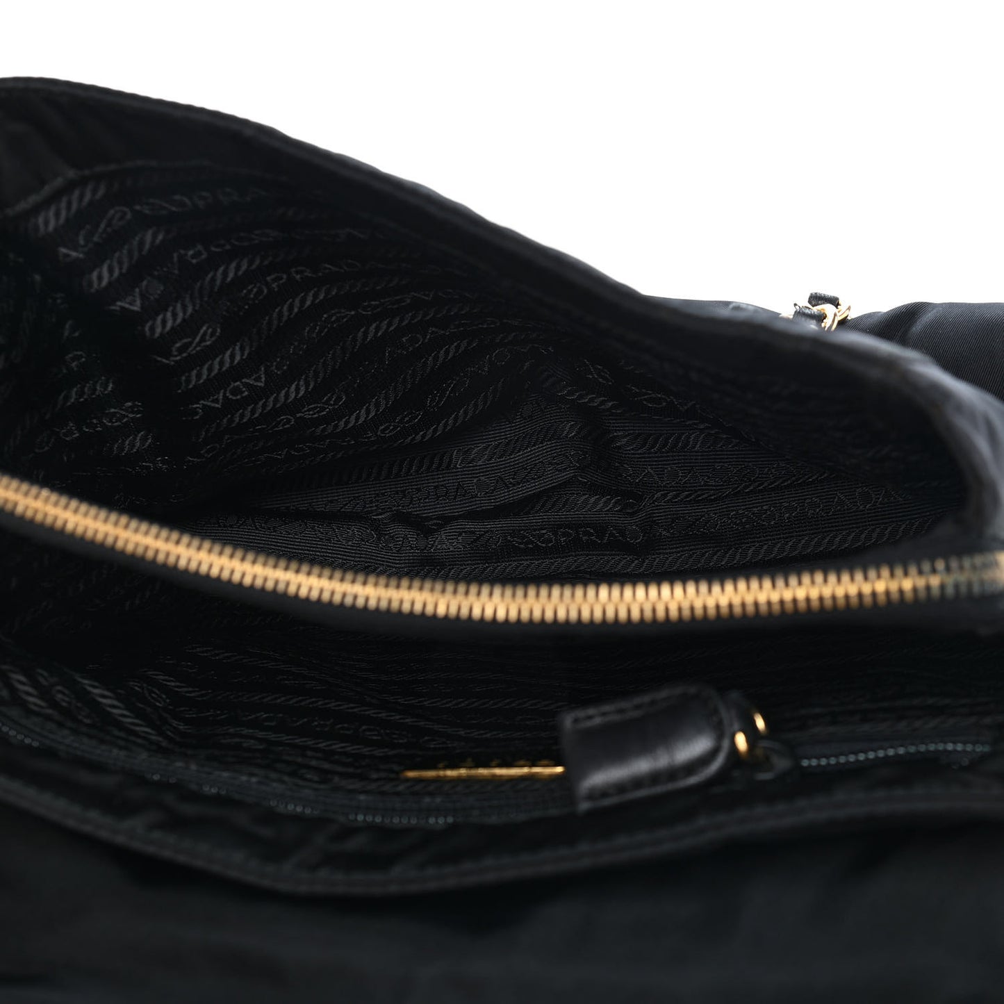 Tessuto Nylon Catena Shoulder Bag Black